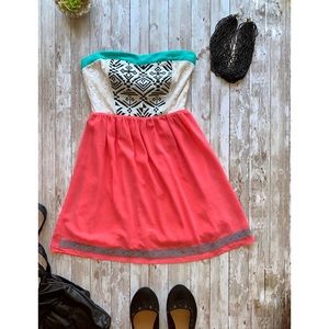 Flying tomato strapless dress boho western size S